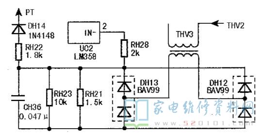 TCL LPL32S(08-LS32C21-PW300AA)电源板开机自动关机的修理